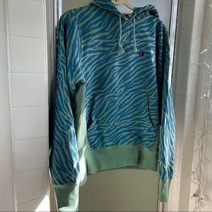 Urban Outfitters Champion Tiger Print Hoodie